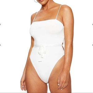 New Naked Wardrobe strappy one piece swim wear